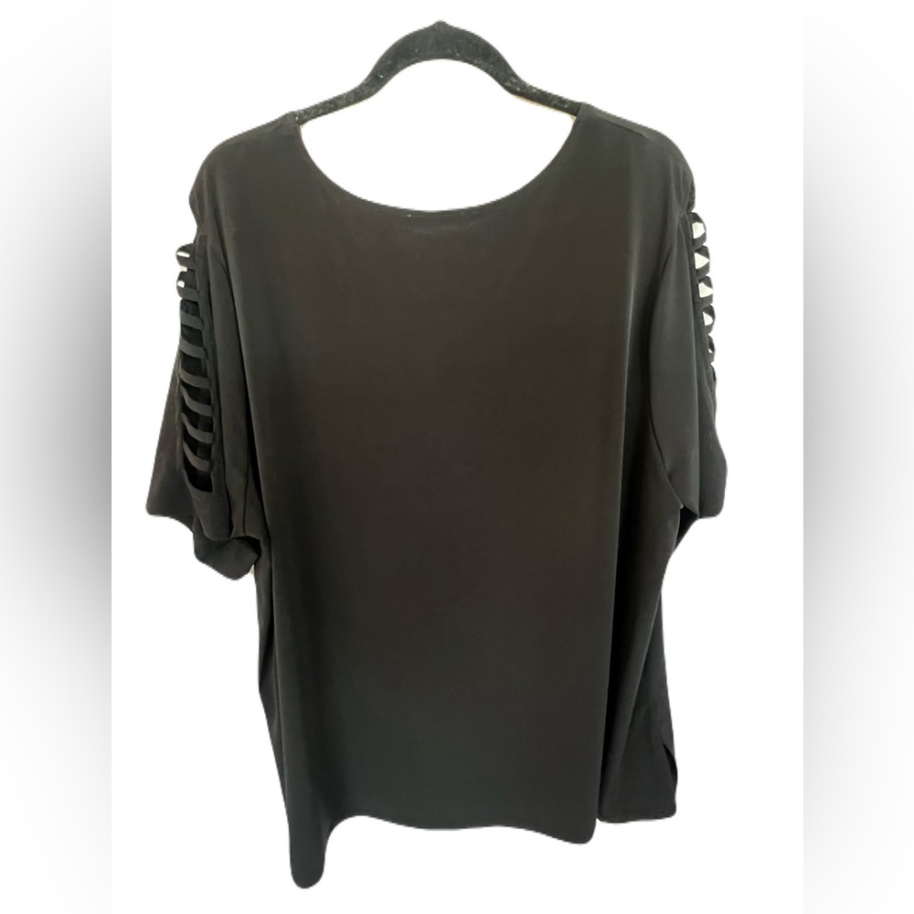 🖤 Michael Kors Black Ladder Sleeve Top – Women’s 3X 🖤 - Picture 2 of 8